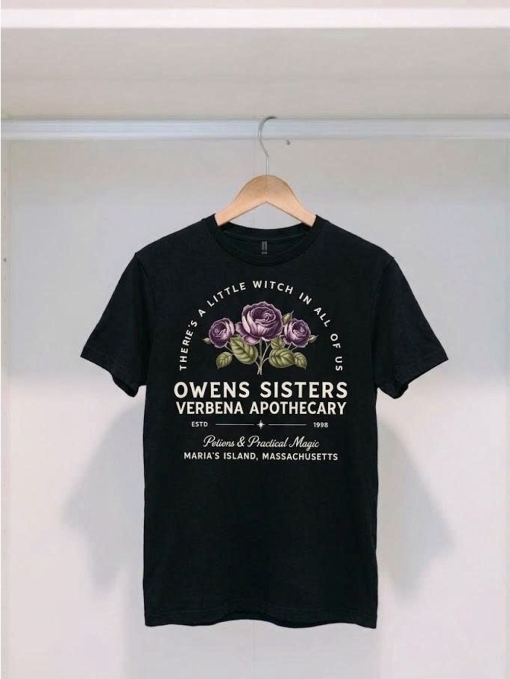 Owens Sisters Apothecary Roses Potions Witchcraft Graphic Tee